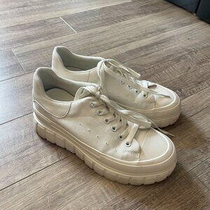 RELIGIOUS COMFORT platform sneakers, worn 2x, white, women's size 7